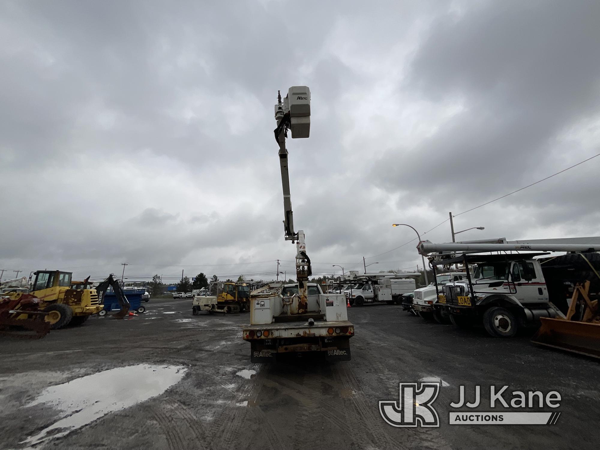 (Rome, NY) Altec AT41M, Articulating & Telescopic Material Handling Bucket Truck mounted behind cab