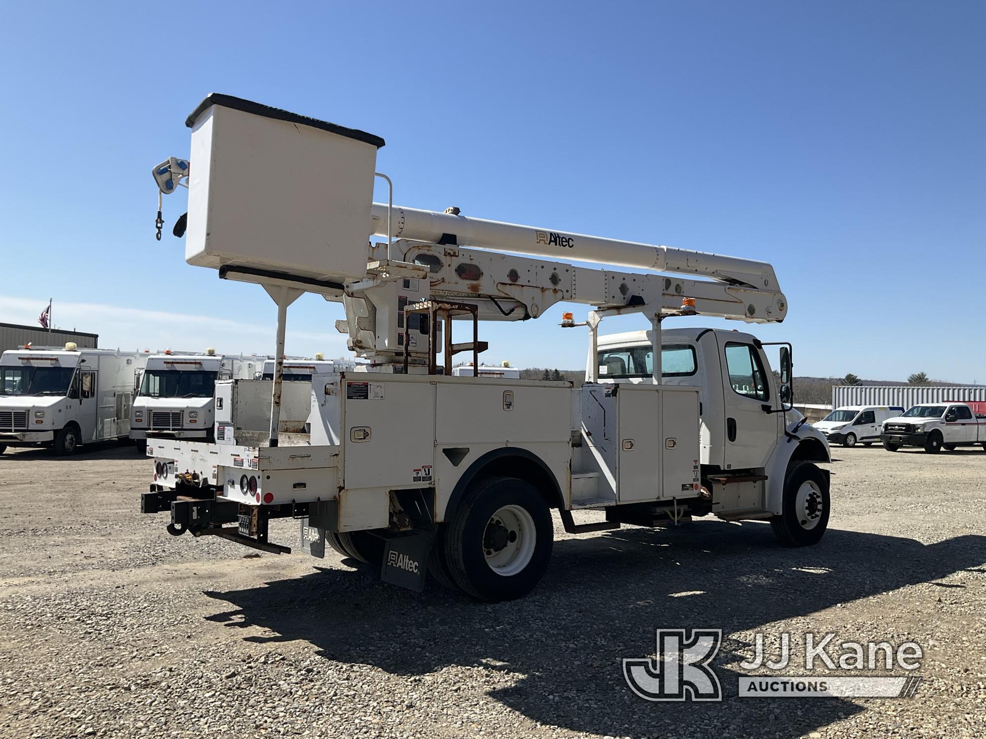 (Shrewsbury, MA) Altec AA55, Material Handling Bucket Truck rear mounted on 2019 Freightliner M2 106