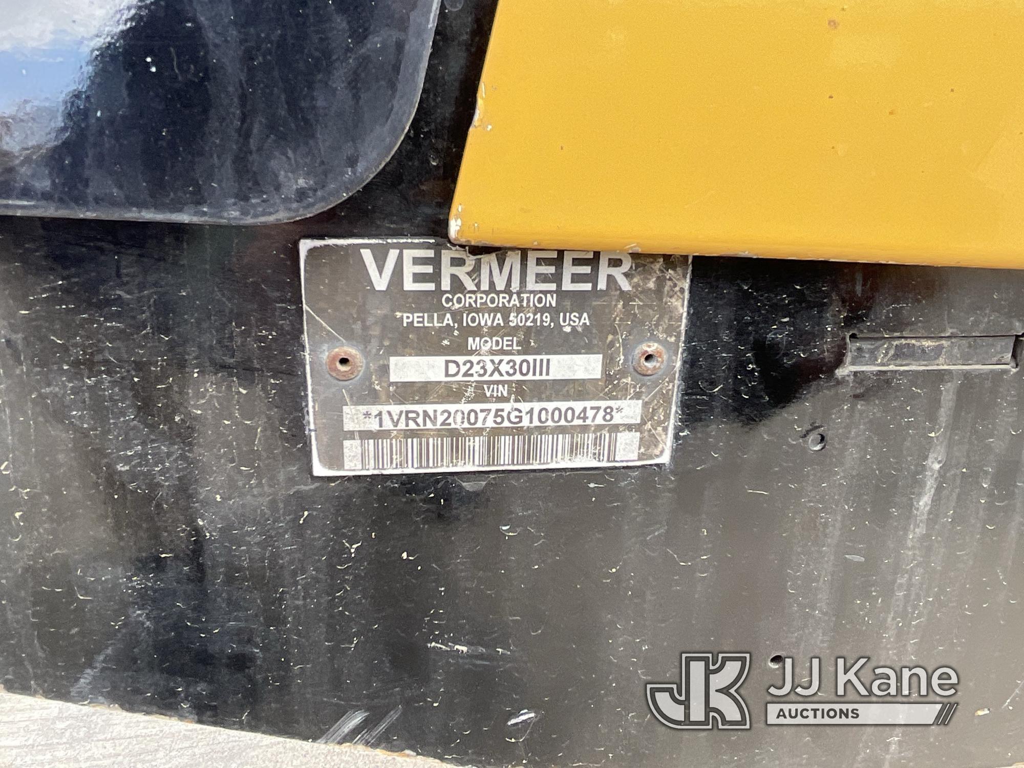 (Fishers, IN) 2016 Vermeer Corporation D23x30 Series III Directional Boring Machine Runs, Moves & Op
