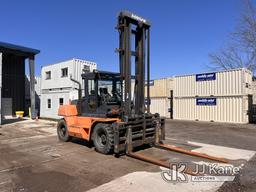 (Enfield, CT) 2011 Doosan D110S-5 Pneumatic Tired Forklift Runs, Moves & Operates) (Jump to Start (2