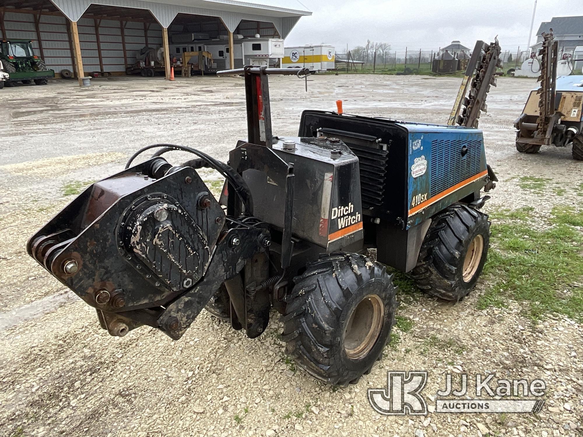 (Orleans, IN) 2003 Ditch Witch 410SXC Walk Beside Articulating Combo Trencher/Vibratory Cable Plow R
