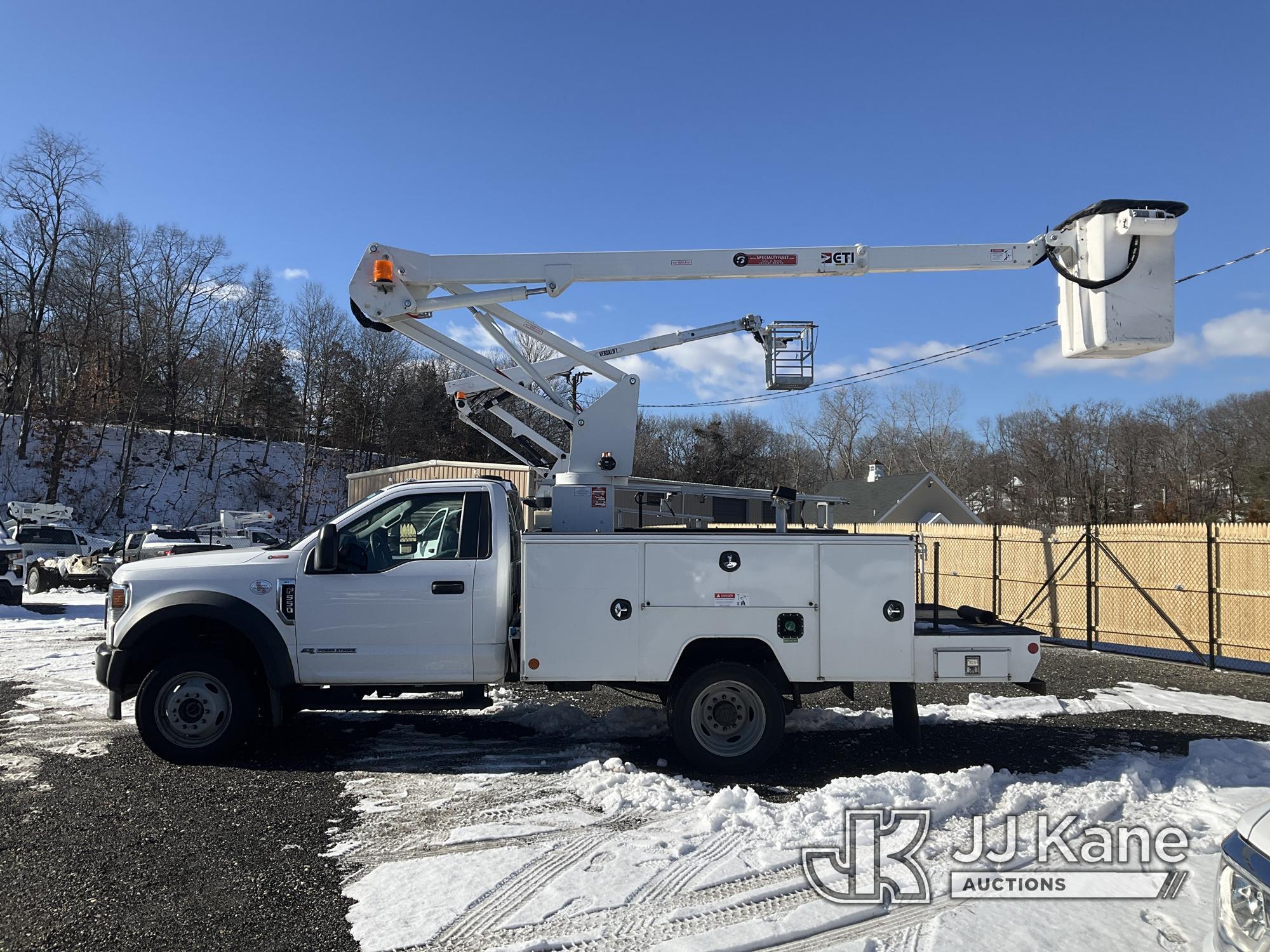 (Kings Park, NY) ETI ETC35SNT, Articulating & Telescopic Non-Insulated Bucket Truck mounted behind c