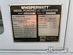 (Plymouth Meeting, PA) 2018 Multiquip Whisperwatt 25 Portable Generator, Trailer Mtd. No Title) Runs