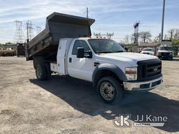 (Plymouth Meeting, PA) 2008 Ford F450 4x4 Dump Truck Runs Moves & Dump Operates, Body & Rust Damage,