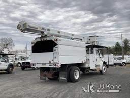 (Plains, PA) Altec LR7-60E70, Over-Center Elevator Bucket Truck mounted behind cab on 2018 Freightli