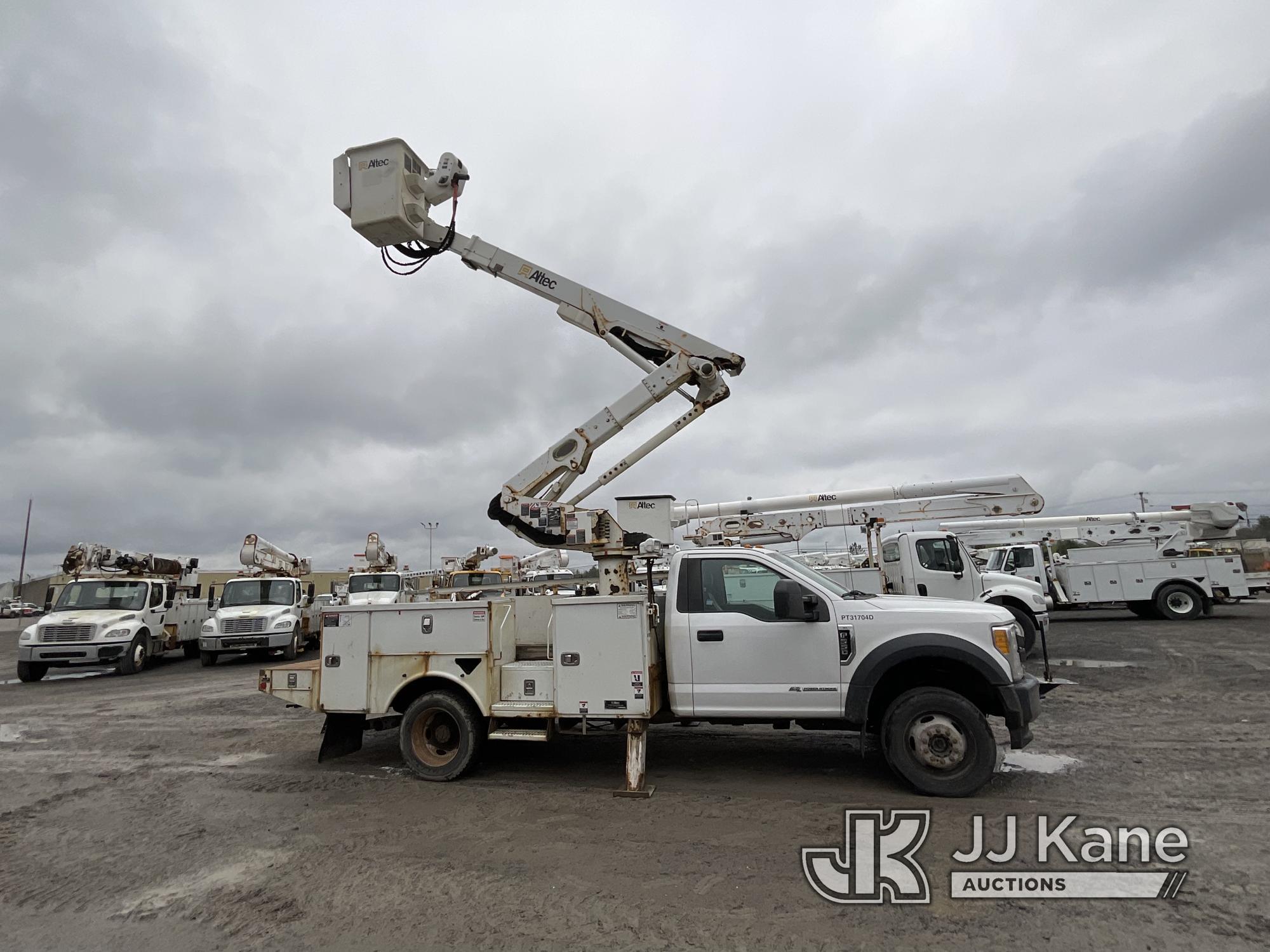 (Rome, NY) Atlec AT41M, Articulating & Telescopic Material Handling Bucket Truck mounted behind cab