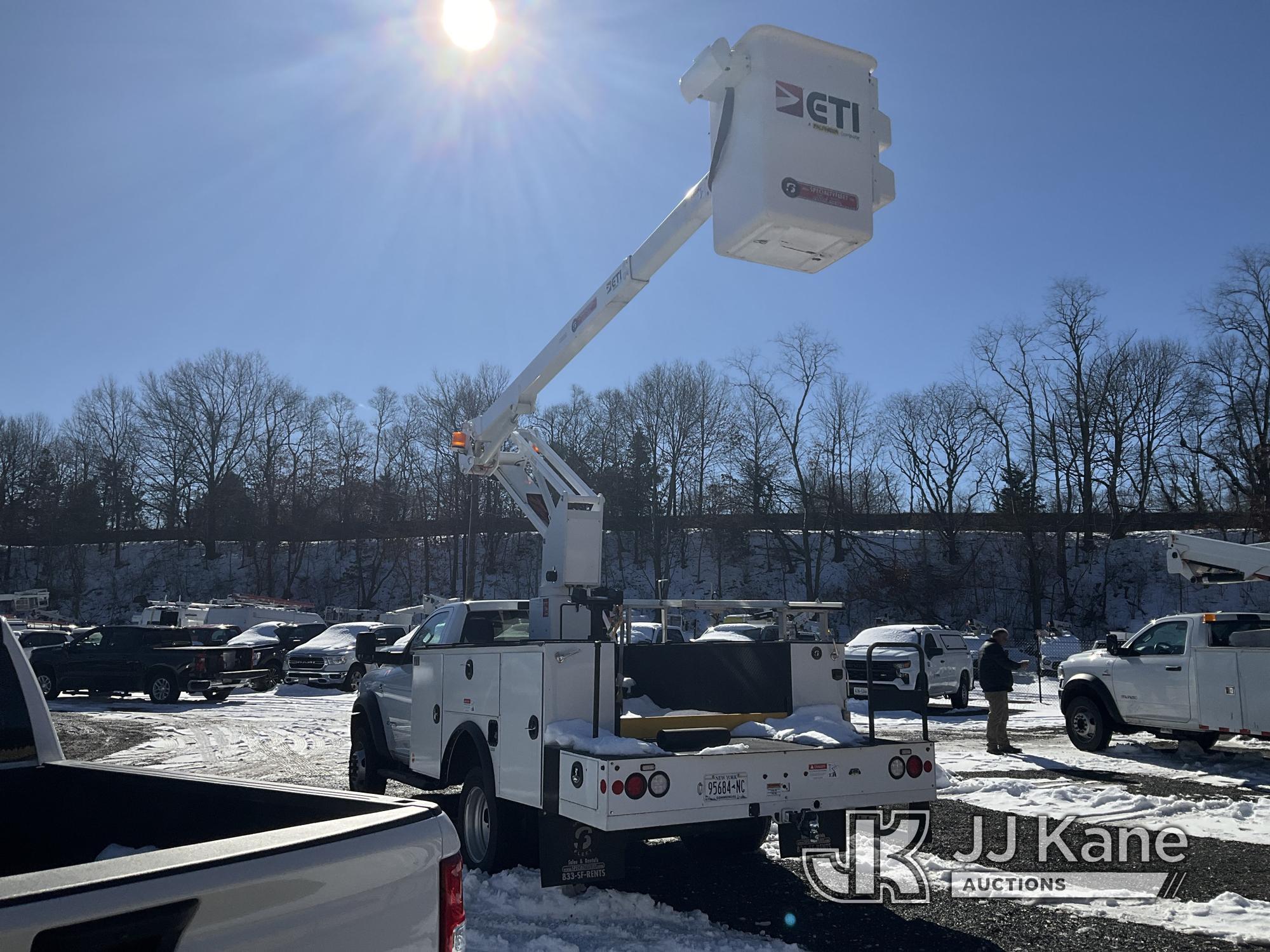 (Kings Park, NY) ETI ETC35SNT, Articulating & Telescopic Non-Insulated Bucket Truck mounted behind c