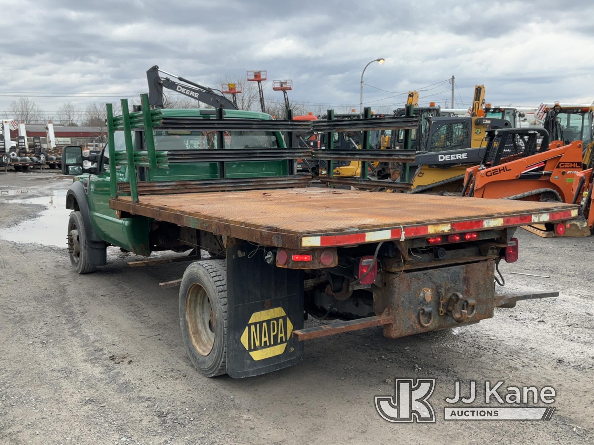 (Rome, NY) 2008 Ford F550 4x4 Flatbed/Service Truck Runs & Moves, Body & Rust Damage, Bad Brakes, Mu