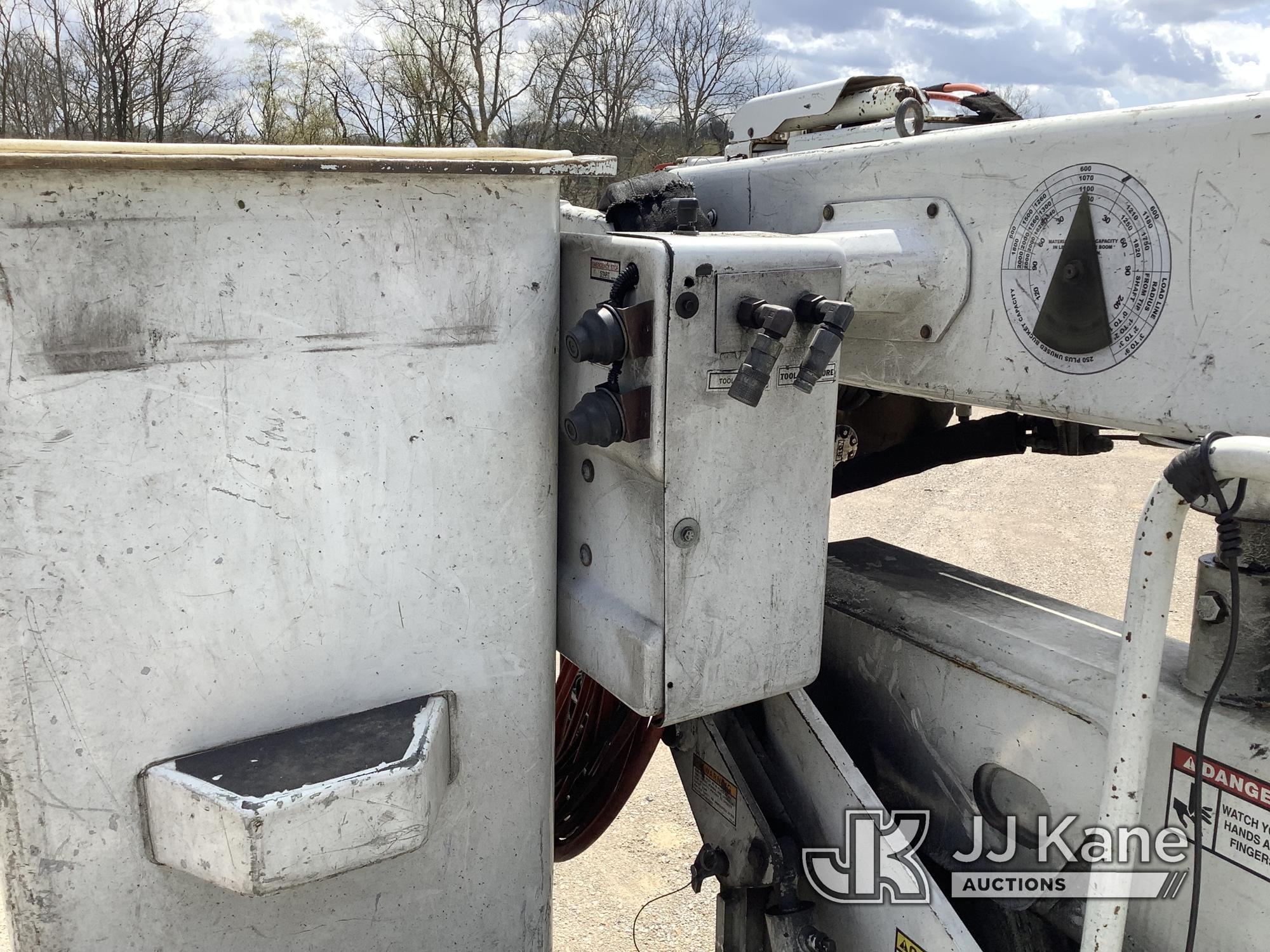 (Smock, PA) Lift-All LOM15-55-1S, Articulating & Telescopic Material Handling Bucket Truck rear moun