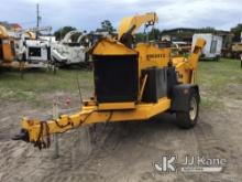 2013 Altec DC1317 Chipper (13in Disc) Not Running, Condition Unknown, Cranks With Jump, Bad Tire, Mi