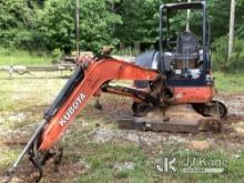 2016 Kubota KX040 Mini Hydraulic Excavator Not Running Condition Unknown, Parts Removed, Hours Unkno