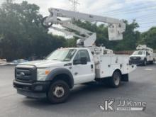 Altec AT40G, Articulating & Telescopic Bucket mounted behind cab on 2016 Ford F550 4x4 Service Truck
