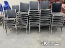 (Jurupa Valley, CA) 11 Stacks Of Black Chairs (Used) NOTE: This unit is being sold AS IS/WHERE IS vi