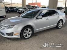 2012 Ford Fusion 4-Door Sedan Jump to Start. Runs And Moves. Low Tire Pressure Indicator On. Damage 