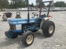 Ford 1710 Rubber Tired Tractor Runs & moves) (Body damage, front steering is loose