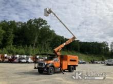 (Shrewsbury, MA) Altec LRV55, Over-Center Bucket Truck mounted behind cab on 2010 Ford F750 Chipper