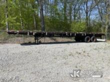2010 Fontaine Trailer Co VTP-1-488051-W T/A High Flatbed Trailer Weathered Wood Decking, Rust Damage