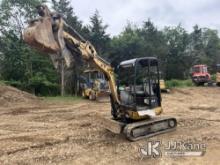 (Hagerstown, MD) 2017 Cat 302.7D Mini Hydraulic Excavator Runs, Moves & Operates, Rust Damage