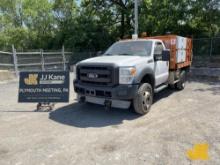 (Plymouth Meeting, PA) 2012 Ford F450 4x4 Flatbed Truck Runs Rough & Moves, Reduced Power Mode, Body