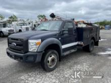(Plymouth Meeting, PA) 2011 Ford F550 Service Truck Runs & Moves, Body & Rust Damage, Crane Not Oper