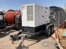 (Imperial, CA) 2011 Multiquip DCA-70USI2 Enclosed Portable Generator Runs & Operates) (Trailer Mount