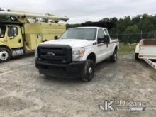 2015 Ford F250 4x4 Extended-Cab Pickup Truck Runs Rough, Moves) (Check Engine Light On, Body Damage)