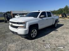 2018 Chevrolet Silverado 1500 4x4 Crew-Cab Pickup Truck Runs Rough, Moves, Check Engine Light On