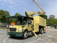 (Shelby, NC) Altec LR760, Over-Center Bucket mounted behind cab on 2015 Freightliner M2 106 Chipper