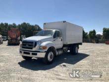 (Villa Rica, GA) 2013 Ford F750 Chipper Dump Truck Runs, Moves & Dump Operates) (Paint Damage