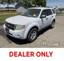 2008 Ford Escape 4-Door Hybrid Sport Utility Vehicle Runs & Moves) (Bad Brakes, Must Be Towed, ABS L