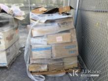 (Jurupa Valley, CA) 1 Pallet Of Misc Metal Parts and Equipment (Used) NOTE: This unit is being sold