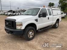 2008 Ford F250 4x4 Extended-Cab Pickup Truck Runs & Moves) (TPMS Light On, Low Fuel, Paint Damage, R