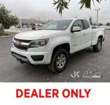 2015 Chevrolet Colorado Extended-Cab Pickup Truck, Condition Operational. SL Runs & Moves, Front Pas