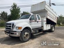 2012 Ford F750 Extended-Cab Chipper Dump Truck Runs & Moves, Body & Rust Damage, Check Engine Light 