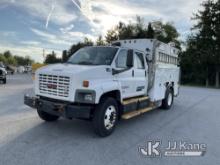 2006 GMC C7500 Crew-Cab Enclosed Utility Truck Runs & Moves, Engine Light On, ABS Light On, Low Fuel