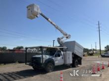 Altec AT37G, Articulating & Telescopic Bucket Truck mounted behind cab on 2016 Ford F550 Chipper Dum