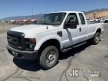 2008 Ford F250 4x4 Extended-Cab Pickup Truck Runs & Moves) (Body Damage, Broken Windshield, Driver S