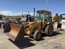 (Gunnison, CO) 1987 Ford 555B Tractor Loader Backhoe Runs, Moves, & Operates) (Seller States - Pins