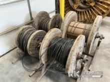 (Sparta, MI) (4) Wood Spools Reels W/ Various Amounts Of Wire NOTE: This unit is being sold AS IS/WH