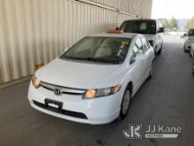 2007 Honda Civic 4-Door Sedan Runs & Moves, CNG Tank Expires: 02-2041