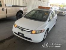 2007 Honda Civic 4-Door Sedan Runs & Moves, CNG Tanks Expires In 2-2041, Paint Damage