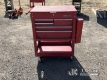 US General 5 Drawer Mechanics Cart (Red) (Used Used, Drawers Locked, No Key