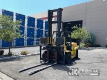 2005 Hyster H155LX2 Solid Tired Forklift, Indoor Wearhouse Used Runs, Moves and Operates) (LPG Tank 