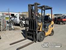 2007 CAT P3500-LP Pneumatic Tired Forklift, CAT Forklift Model P3500-LP Runs & Operates) (LP Tank No