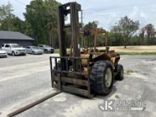 2000 Manitou M430CC Rough Terrain Forklift Not Running, Turns Over But Will Not Start, Missing Fork,