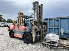 2015 Tailift FD1002816T Solid Tired Forklift BUYER MUST LOAD)(Not Running, Condition Unknown)( Engin