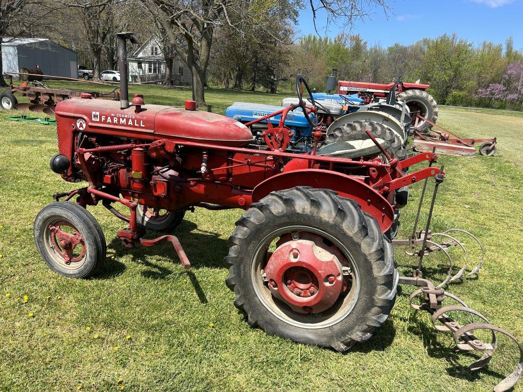 MCCORMICK FARMALL SUPER A TRACTOR WITH REAR CULTIVATOR, PTO, 11.2-24 REAR TIRES