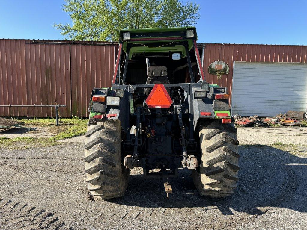 DEUTZ 7085 TRACTOR, 2WD, CANOPY, 3PT, NO TOP LINK, 540 & 1000 PTO, 2-REMOTES, 18.4-34 REAR TIRES, (1