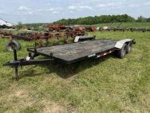 UTILITY TRAILER, TANDEM AXLE, 20' X 80", 2 5/16 BALL [SELLS WITH WEIGHT SLIP, 1560 LBS]