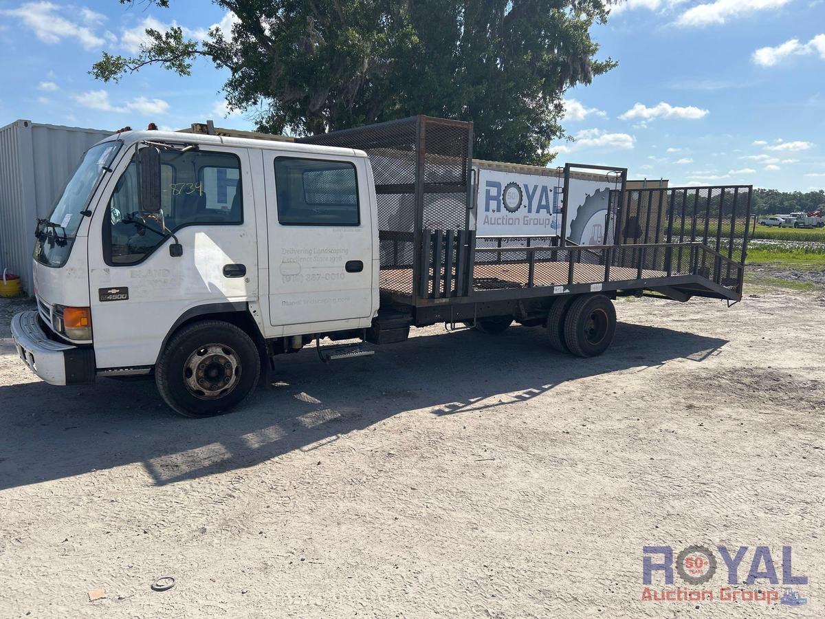 2002 Chevrolet W4500 Crew Cab Landscape Flatbed Truck